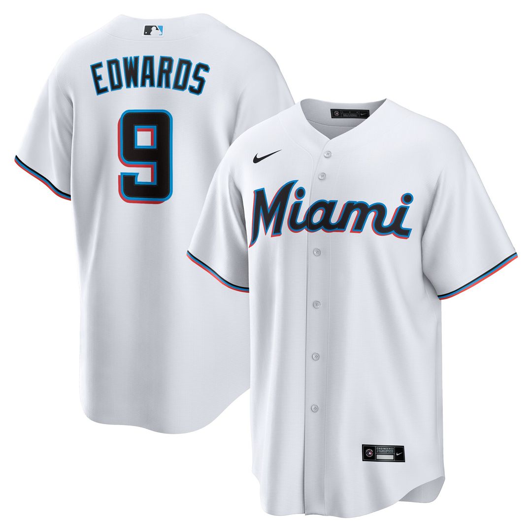 Miami Marlins Xavier Edwards Nike Home Replica Jersey - White