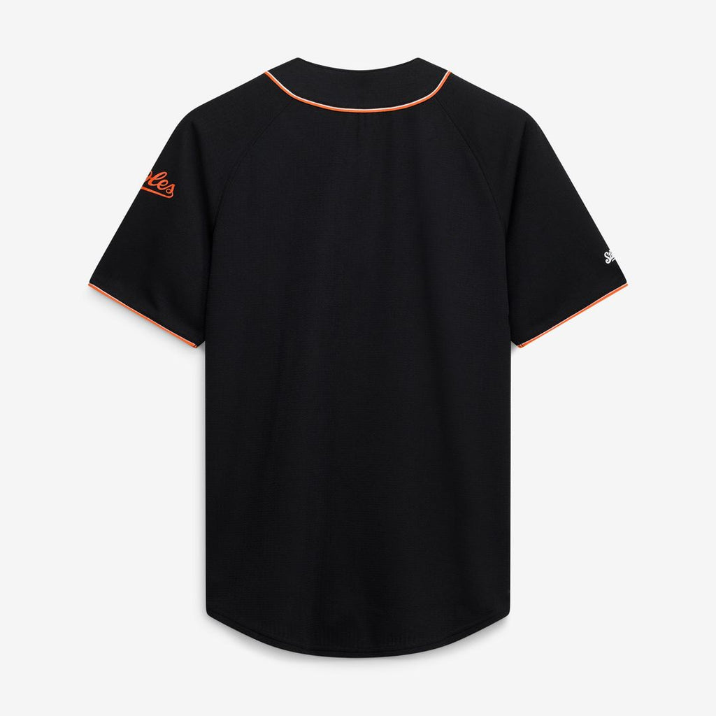 Baltimore Orioles Stitches Team Color Full - Button Fashion Jersey - Black
