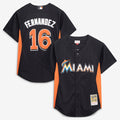 Miami Marlins Jose Fernandez Mitchell & Ness Authentic Batting Practice Jersey - Black