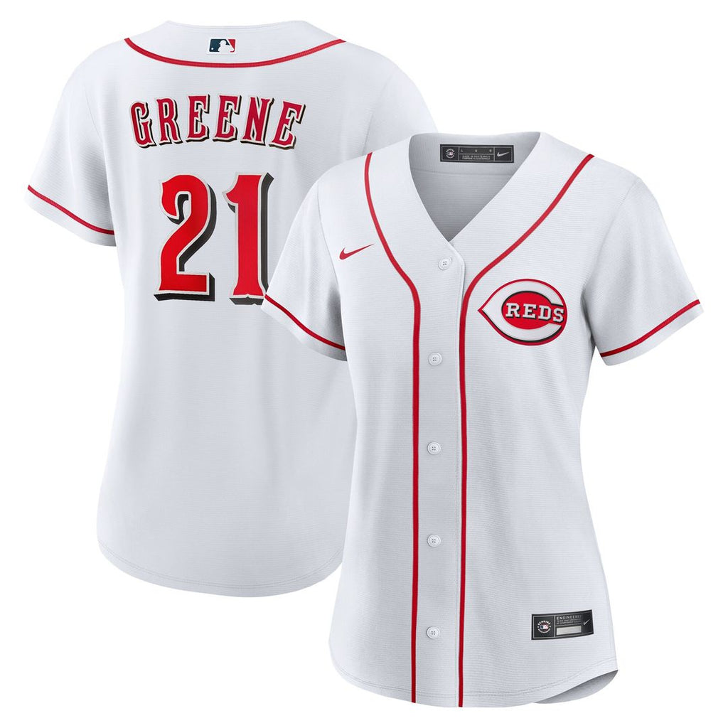 Cincinnati Reds Hunter Greene Nike Women's Home Replica Jersey - White