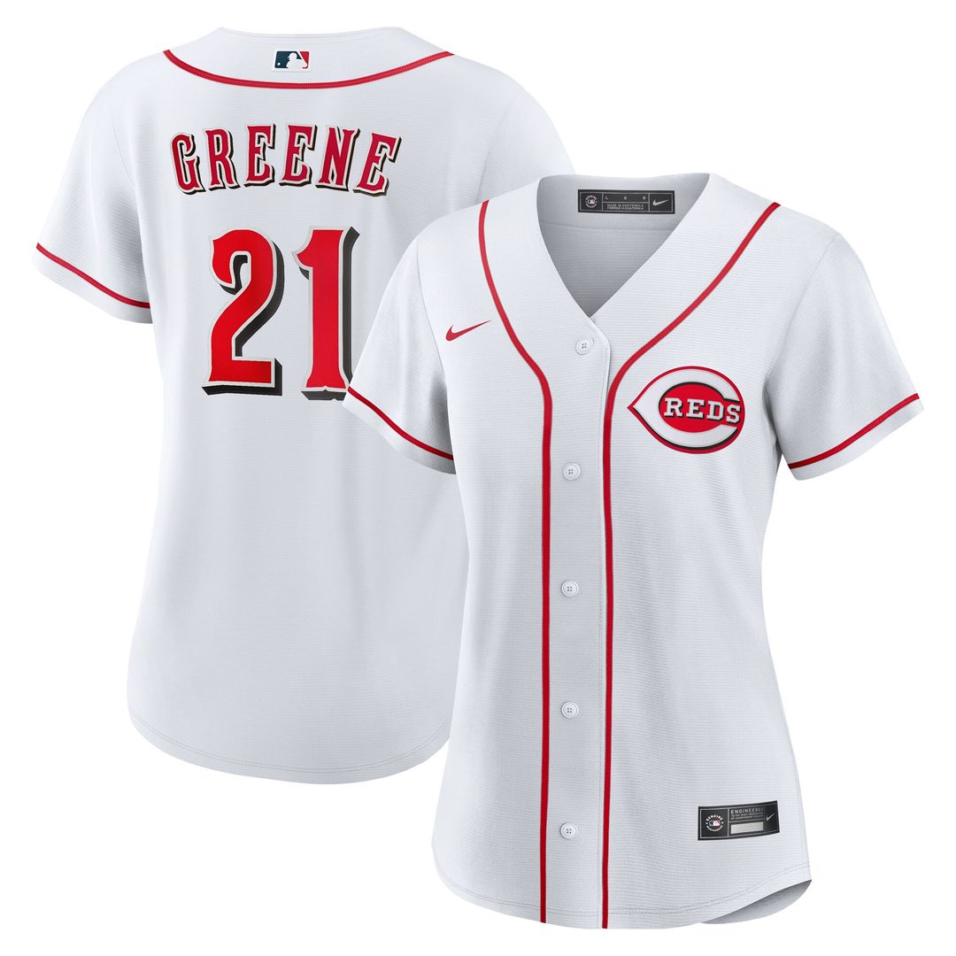 Cincinnati Reds Hunter Greene Nike Women's Home Replica Jersey - White