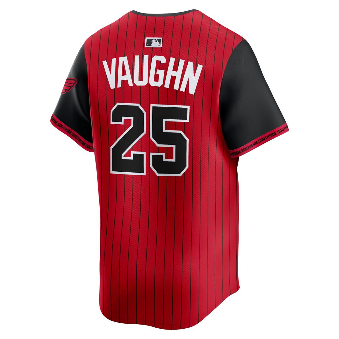 Chicago White Sox Andrew Vaughn Nike 2025 City Connect Limited Player Jersey - Red/Black