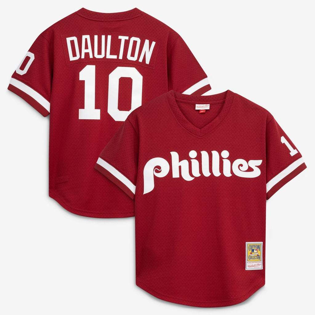 Philadelphia Phillies Darren Daulton Mitchell & Ness Authentic Batting Practice Jersey - Scarlet