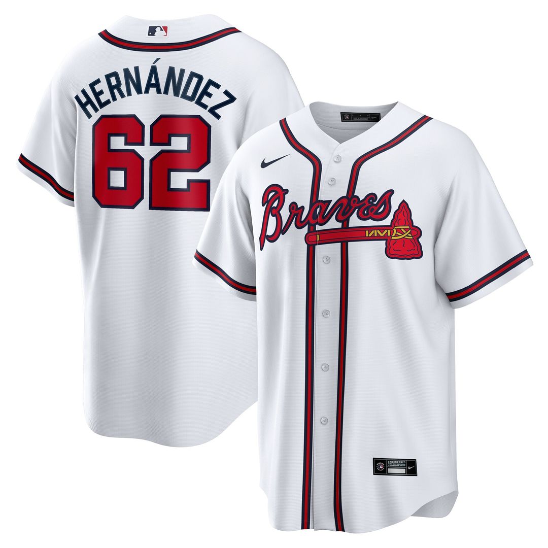 Atlanta Braves Daysbel Hernandez Nike Home Replica Jersey - White