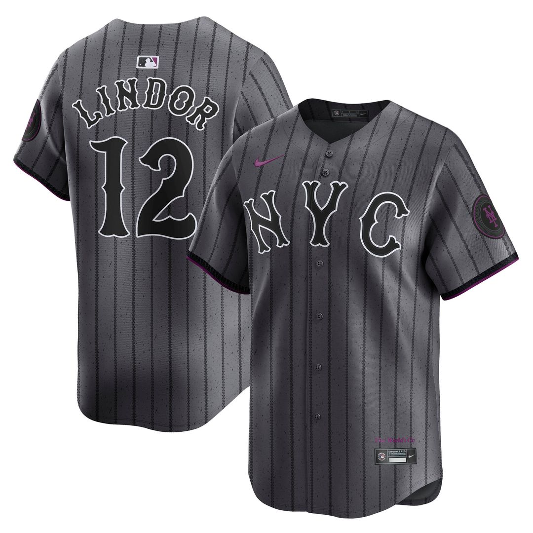 New York Mets Francisco Lindor Nike City Connect Limited Jersey - Gray