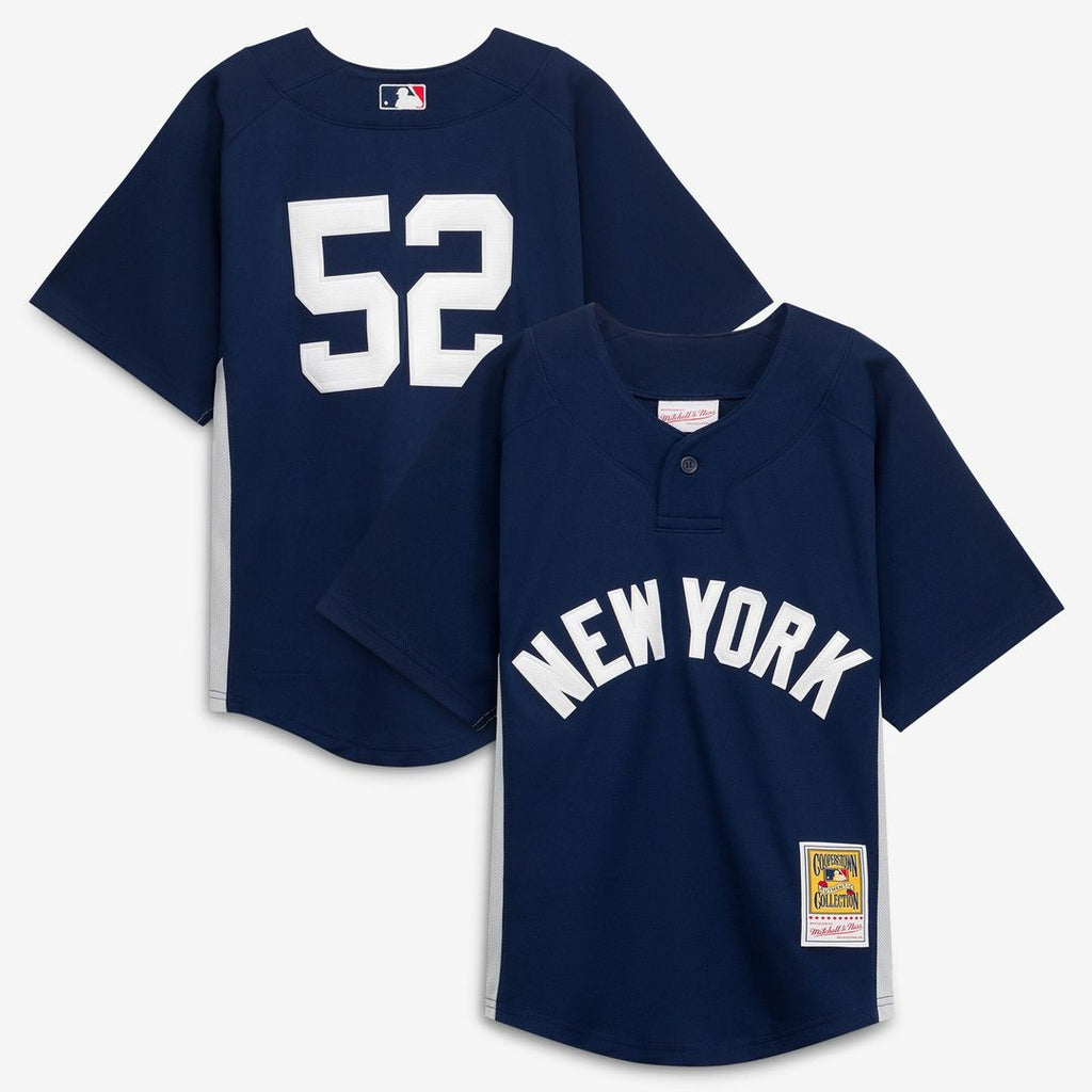 New York Yankees Mitchell & Ness CC Sabathia Youth Navy Mesh Batting Practice Jersey