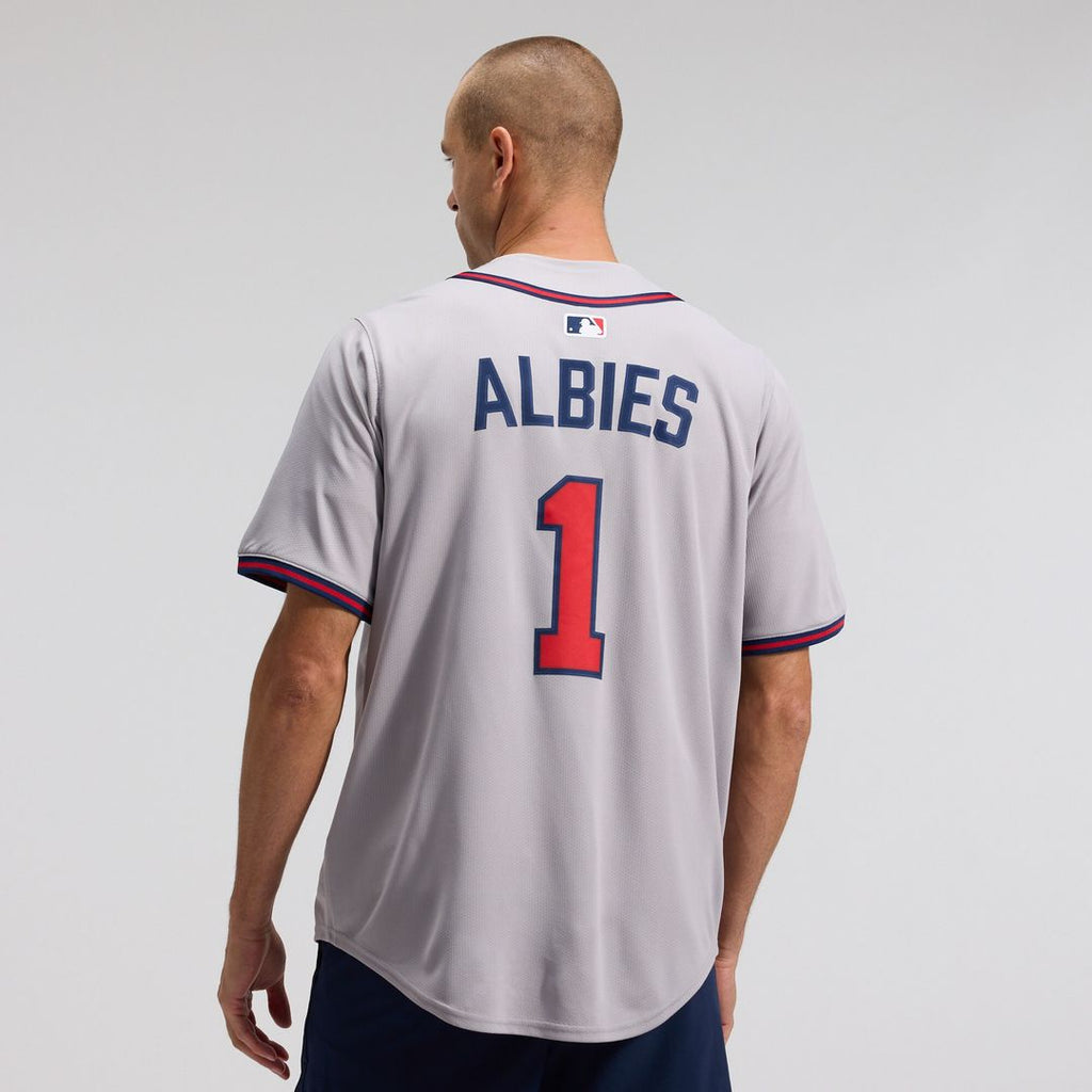 Atlanta Braves Ozzie Albies Nike Road Limited Player Jersey - Gray