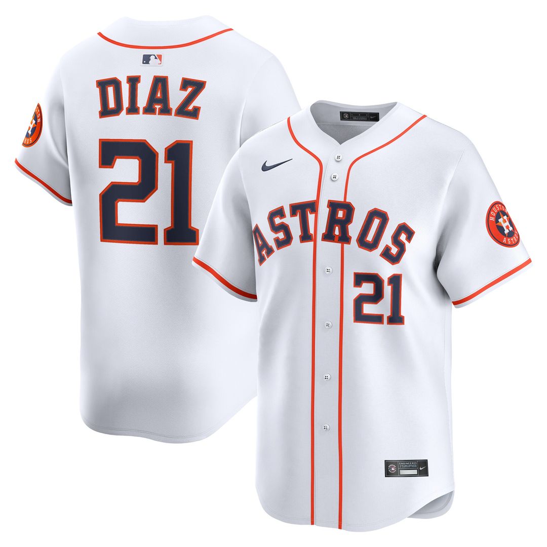 Houston Astros Yainer Diaz Nike Home Limited Player Jersey - White