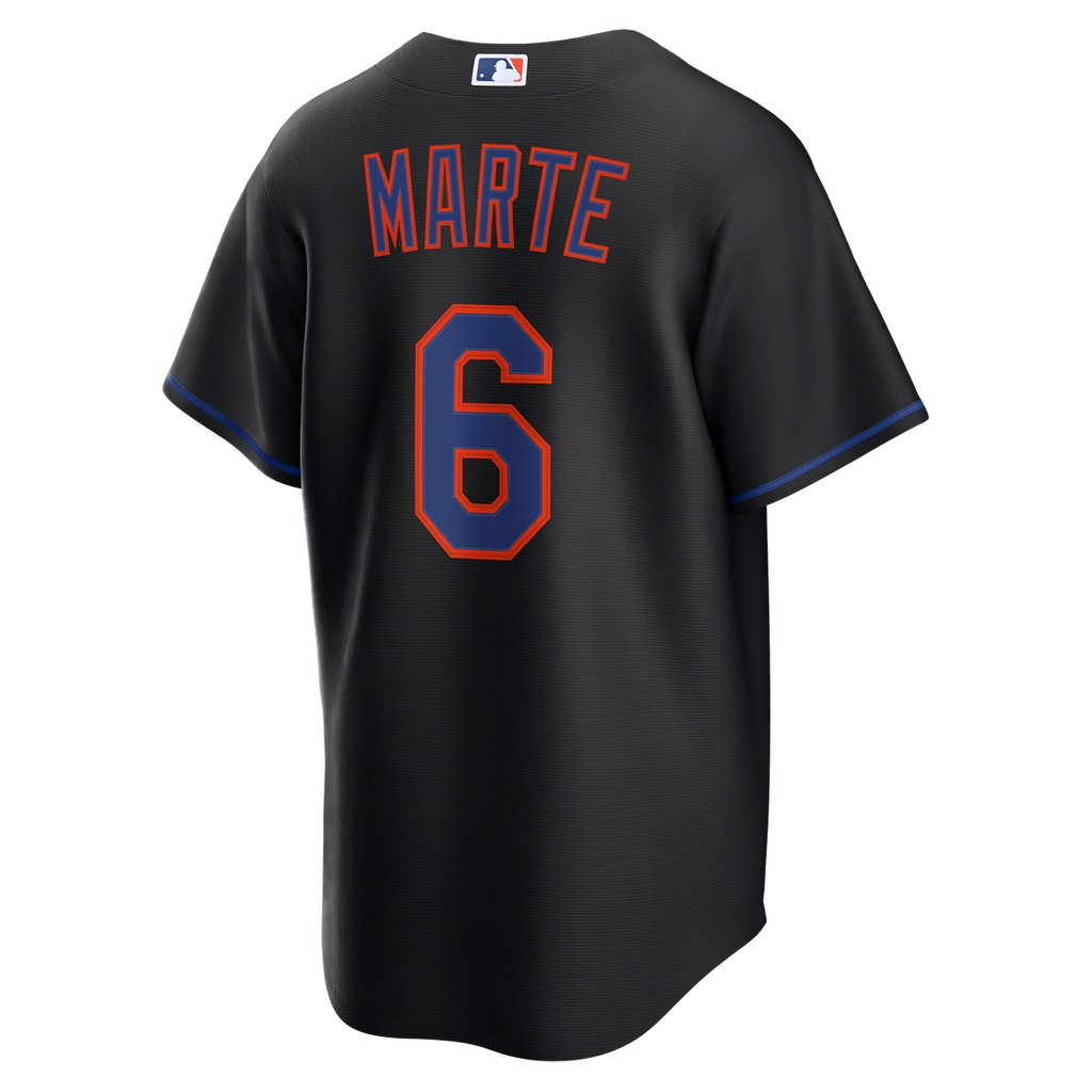 New York Mets Starling Marte Nike Alternate Replica Jersey - Black