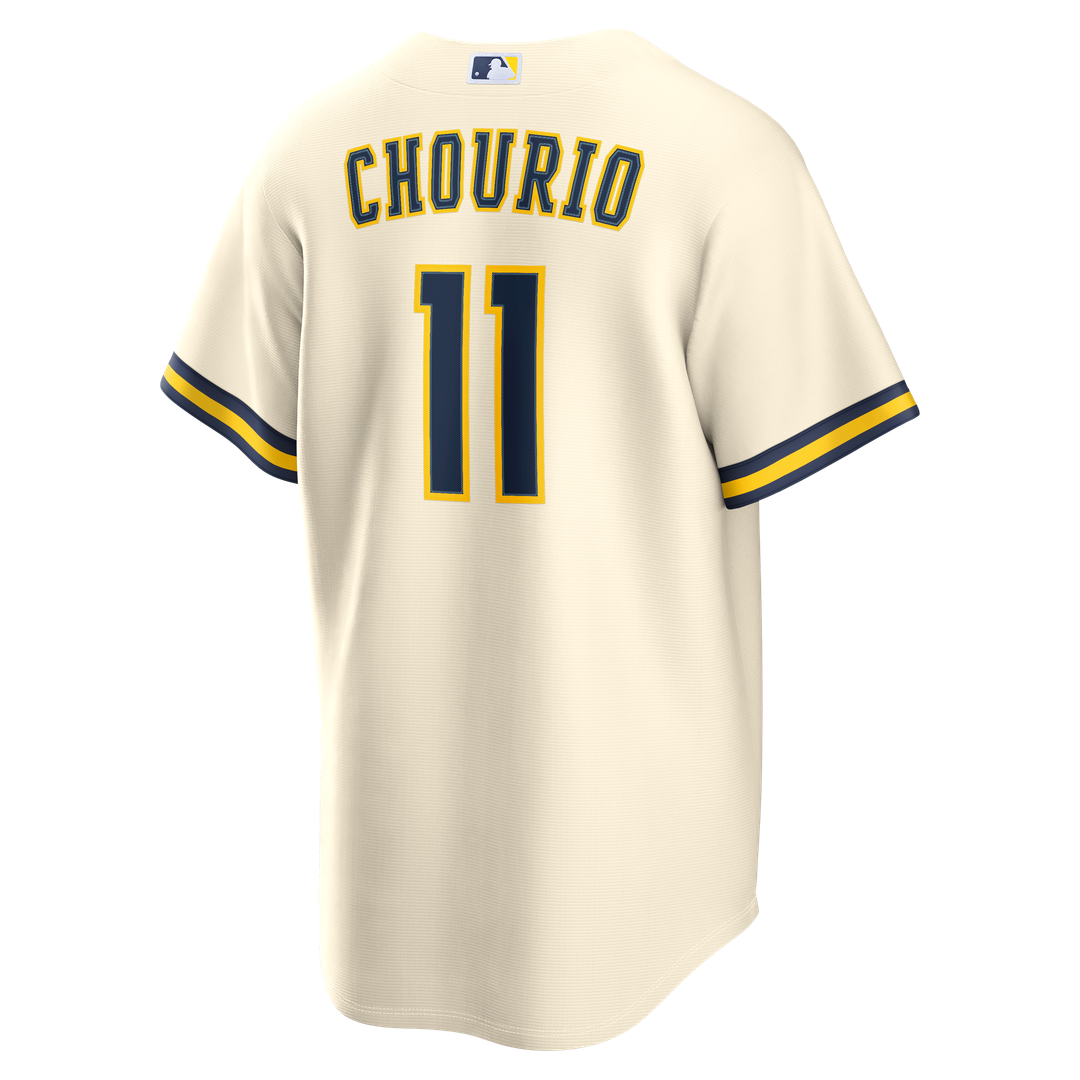 Milwaukee Brewers Jackson Chourio Nike Home Replica Jersey - Cream