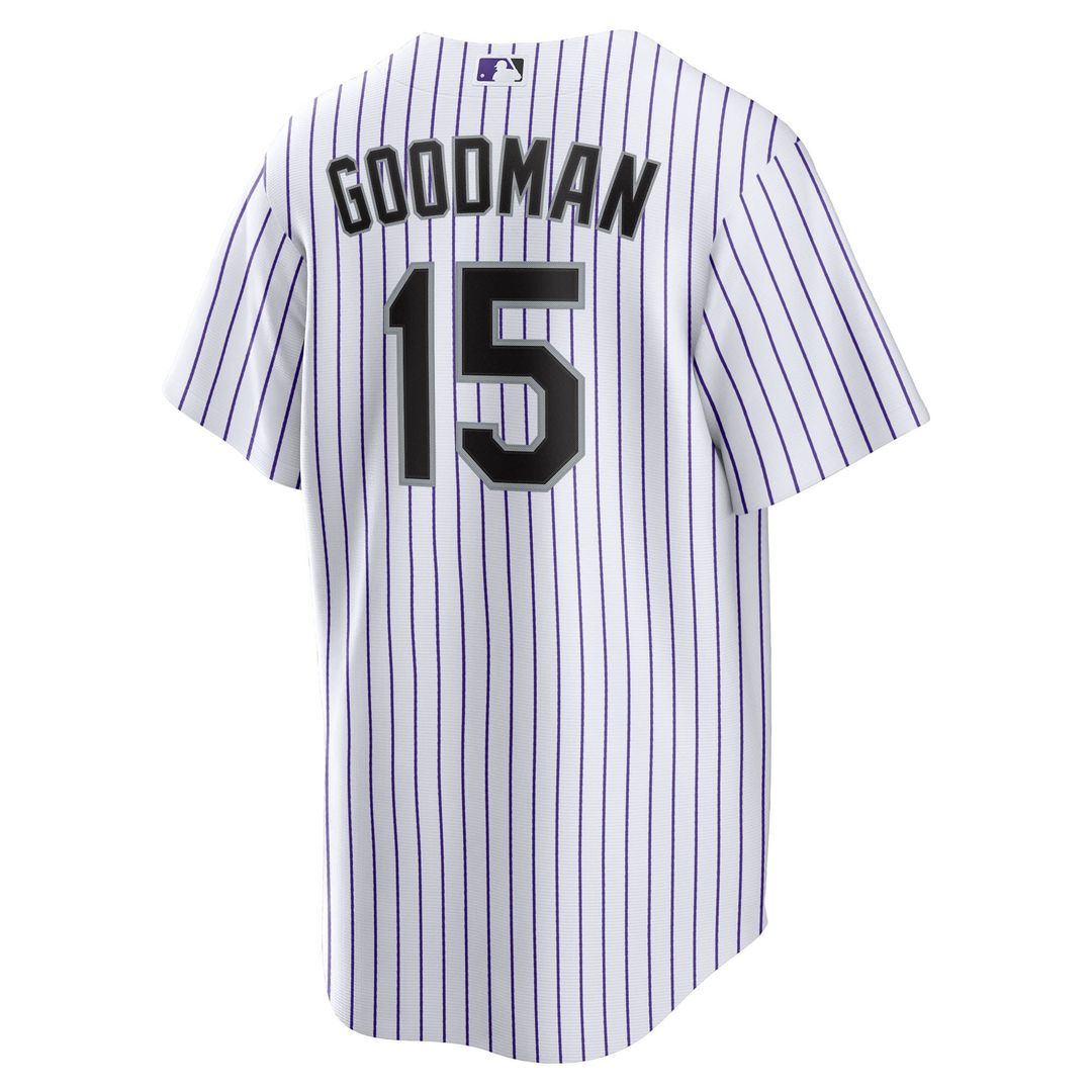 Colorado Rockies Hunter Goodman Nike Home Replica Jersey - White