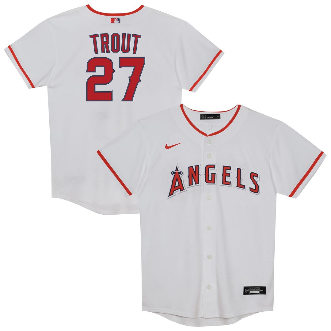 Los Angeles Angels Mike Trout Nike Preschool Home Replica Player Jersey - White