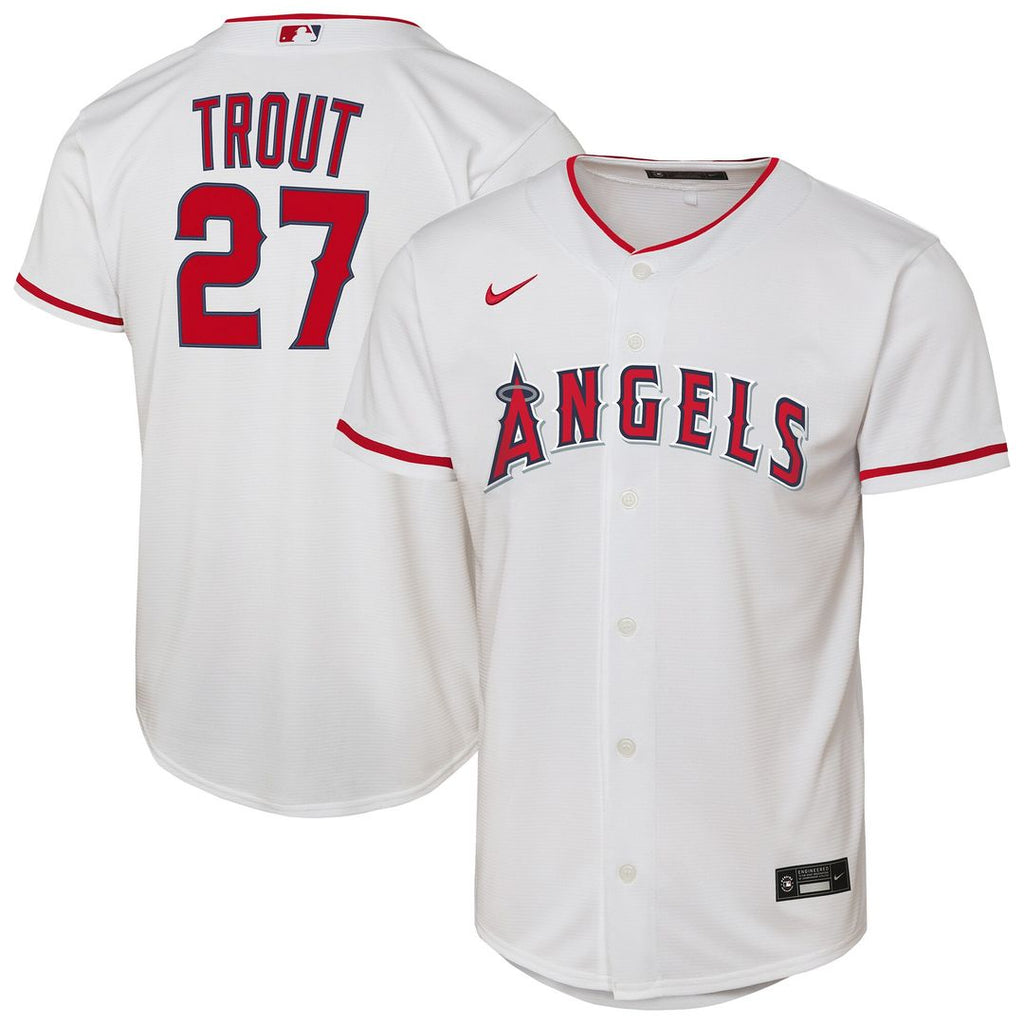 Los Angeles Angels Mike Trout Nike Youth Home Replica Player Jersey - White