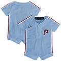 Philadelphia Phillies Nike Newborn Alternate Replica Romper Jersey - Light Blue