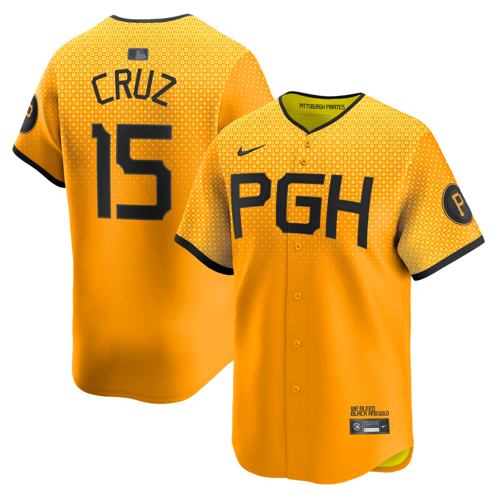 Pittsburgh Pirates Oneil Cruz Nike City Connect Limited Jersey - Gold