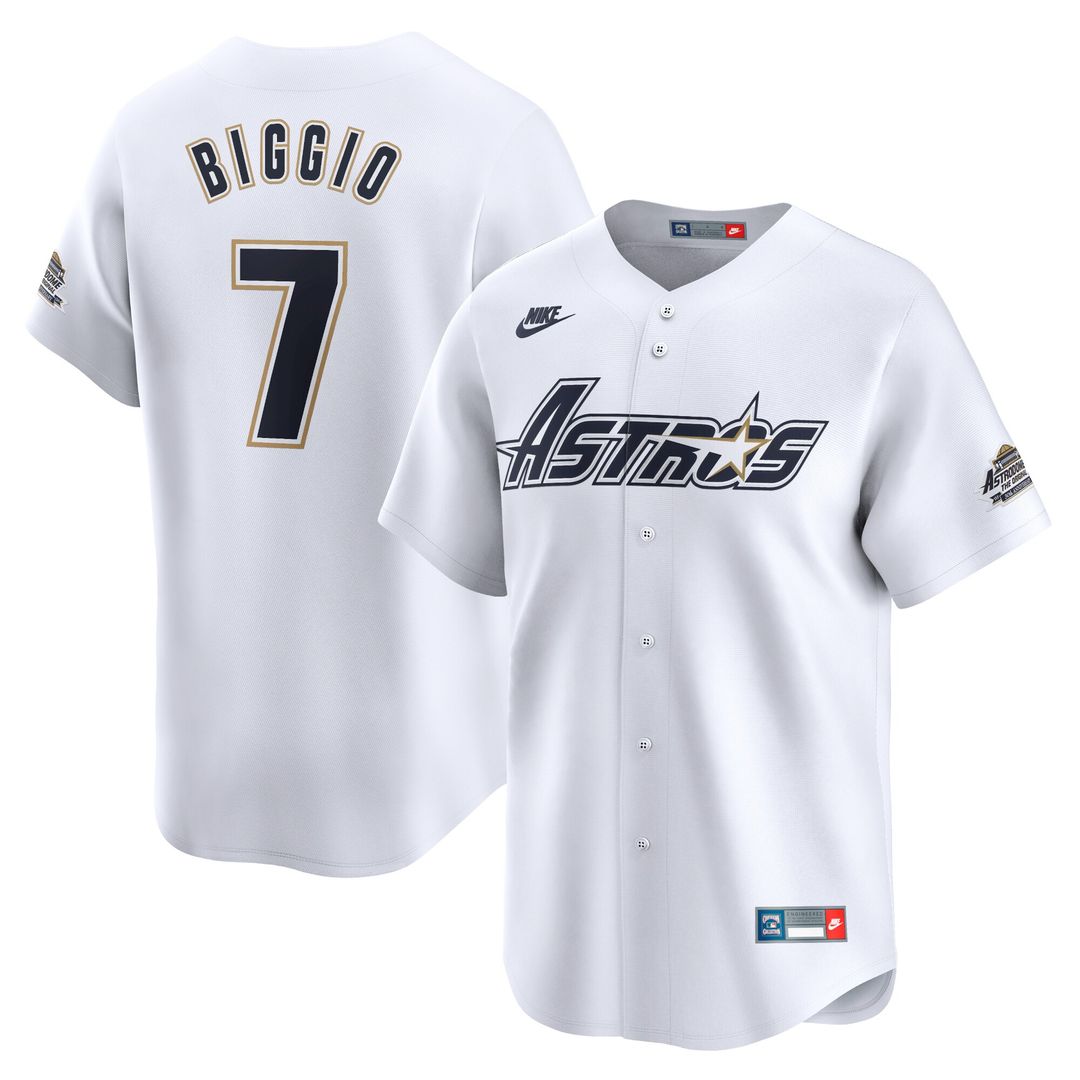 Houston Astros Craig Biggio Nike Throwback Cooperstown Limited Jersey - White