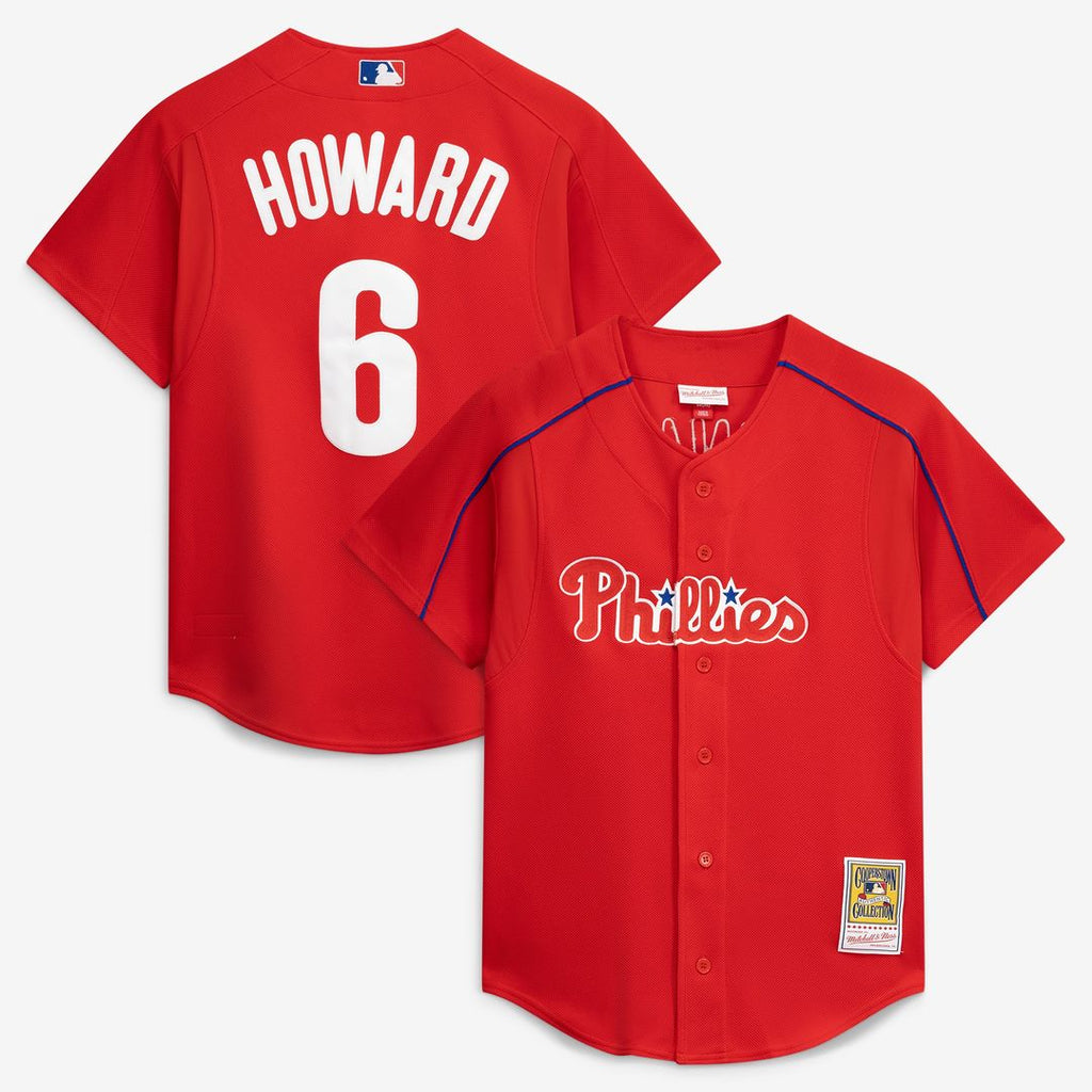 Philadelphia Phillies Ryan Howard Mitchell & Ness Cooperstown Batting Practice Jersey – Red
