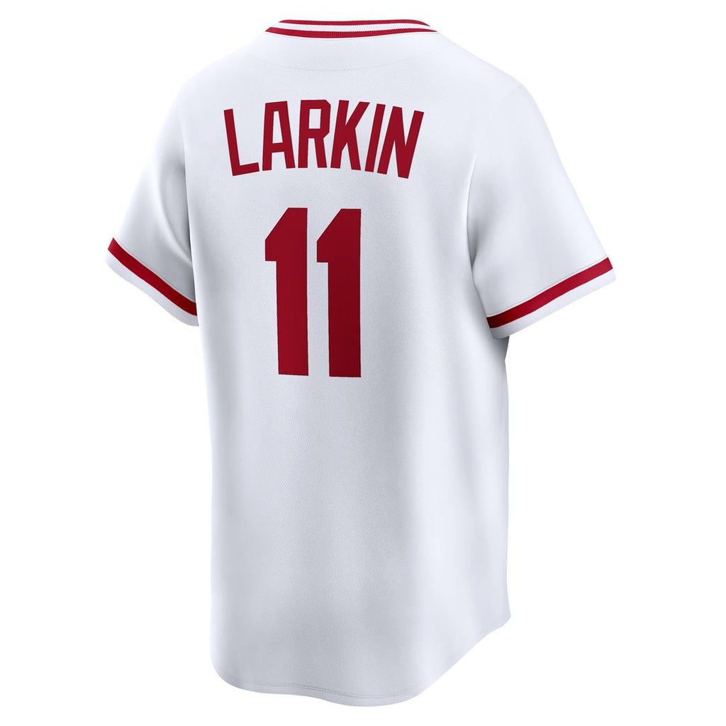 Cincinnati Reds Barry Larkin Nike Throwback Cooperstown Limited Jersey - White
