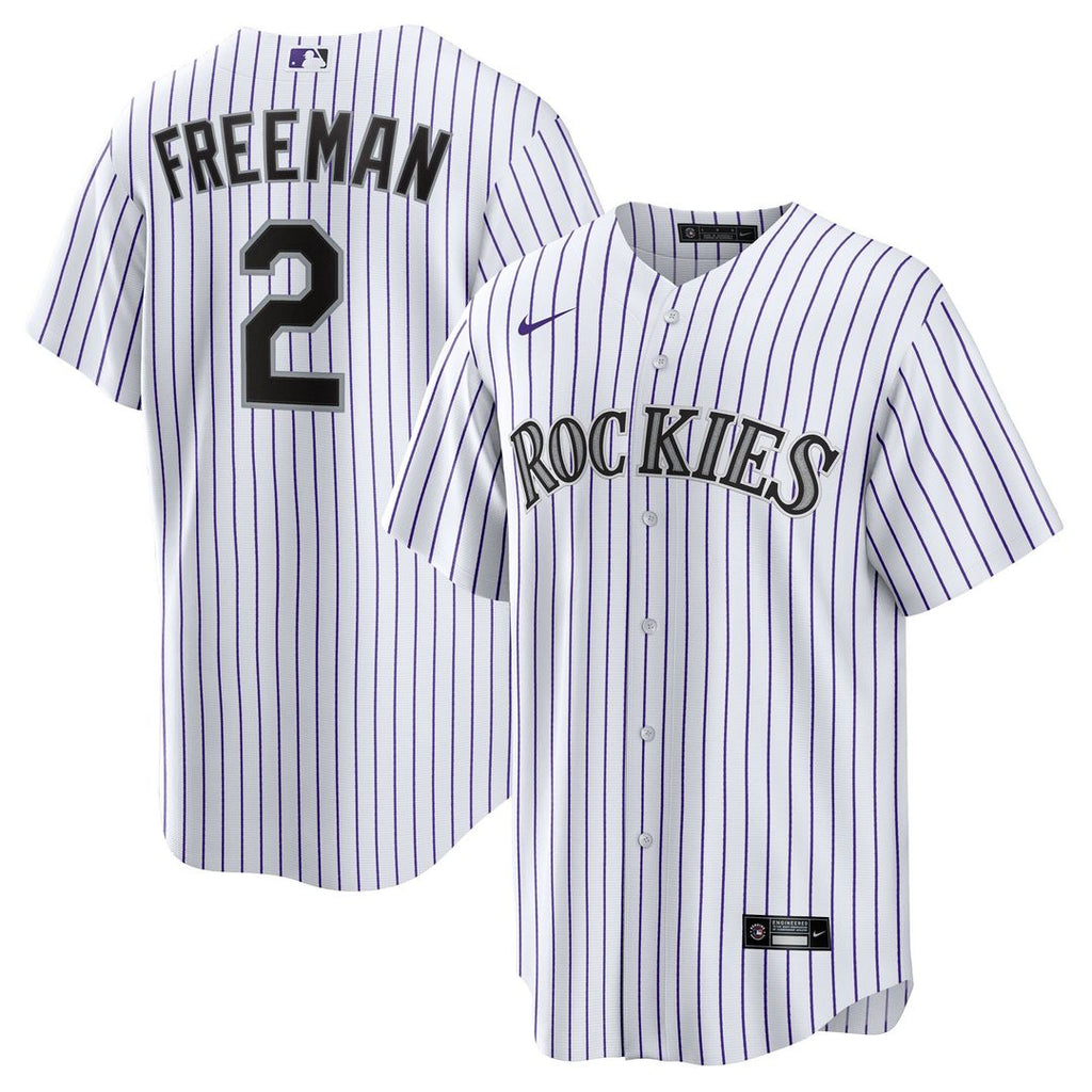 Colorado Rockies Tyler Freeman Nike Youth Home Replica Jersey - White