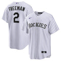 Colorado Rockies Tyler Freeman Nike Youth Home Replica Jersey - White