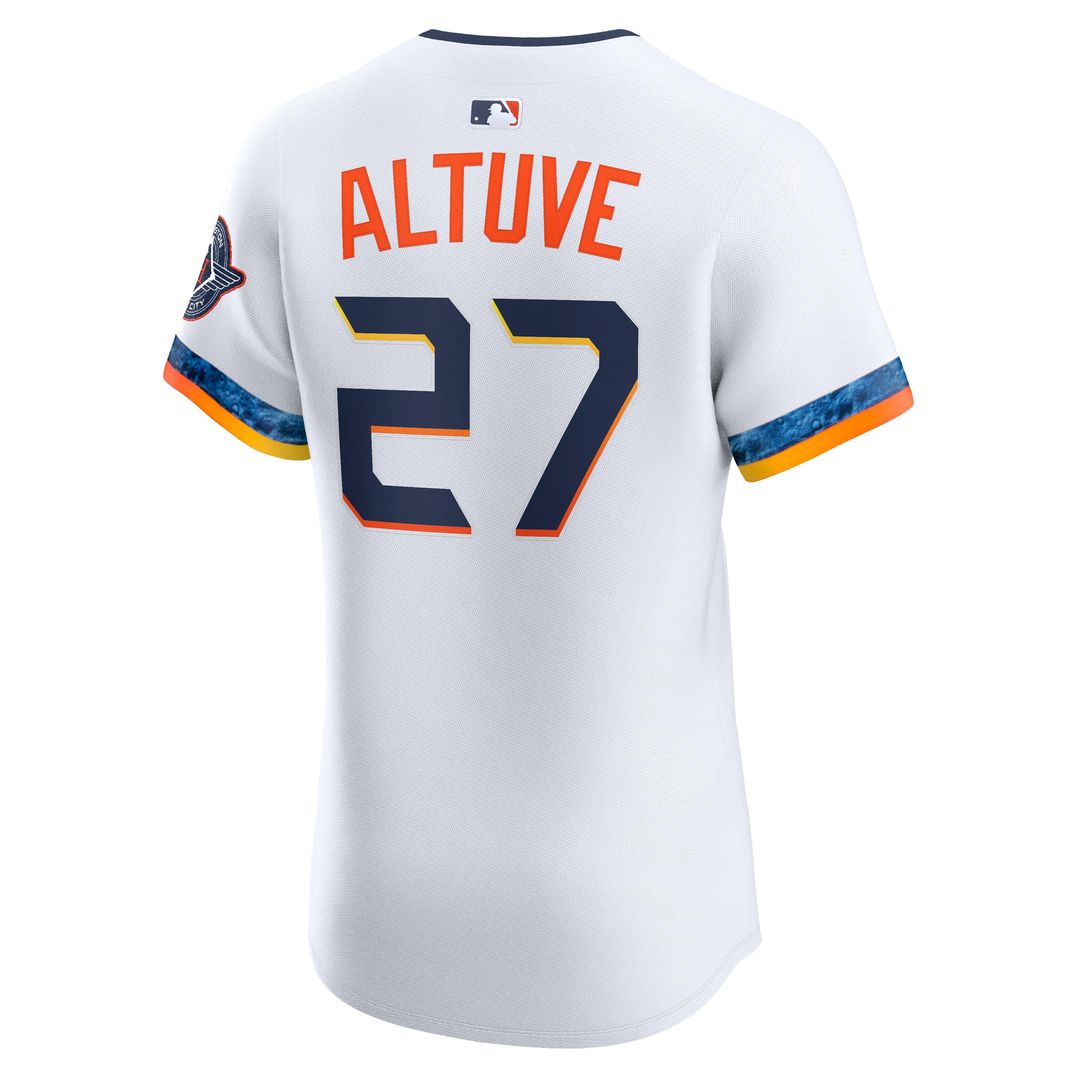 Houston Astros Jose Altuve Nike 2025 City Connect Elite Player Jersey - White