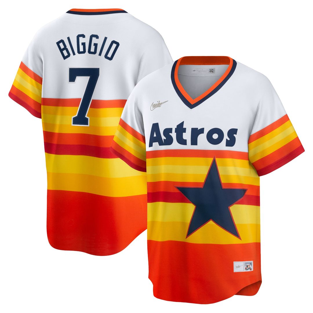 Houston Astros Craig Biggio Nike Home Cooperstown Player Jersey - White
