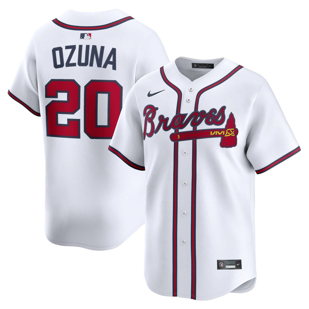 Atlanta Braves Marcell Ozuna Nike Home Limited Player Jersey - White
