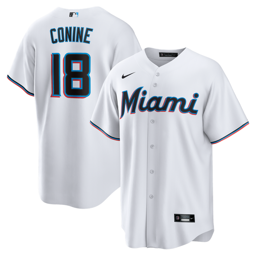 Miami Marlins Griffin Conine Nike Home Replica Jersey - White
