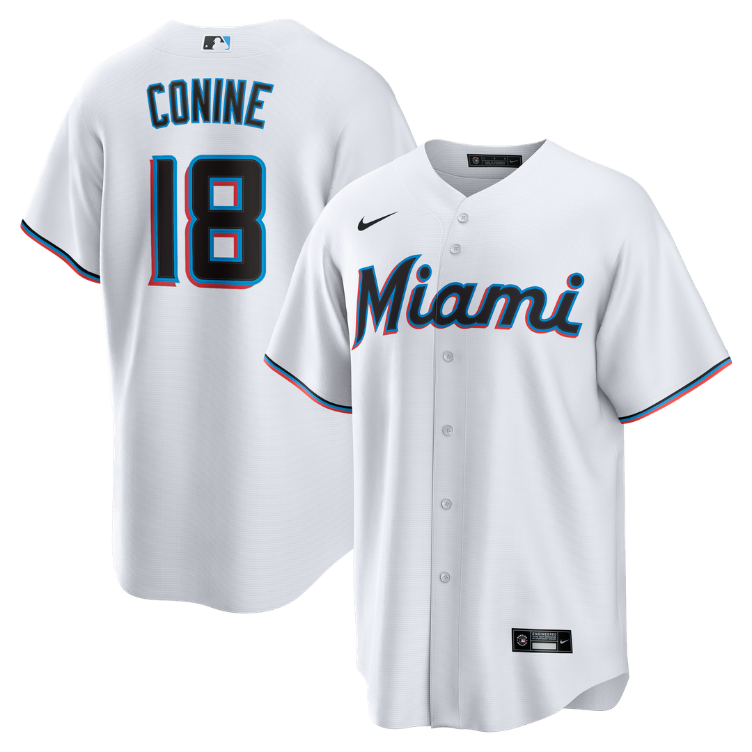 Miami Marlins Griffin Conine Nike Home Replica Jersey - White