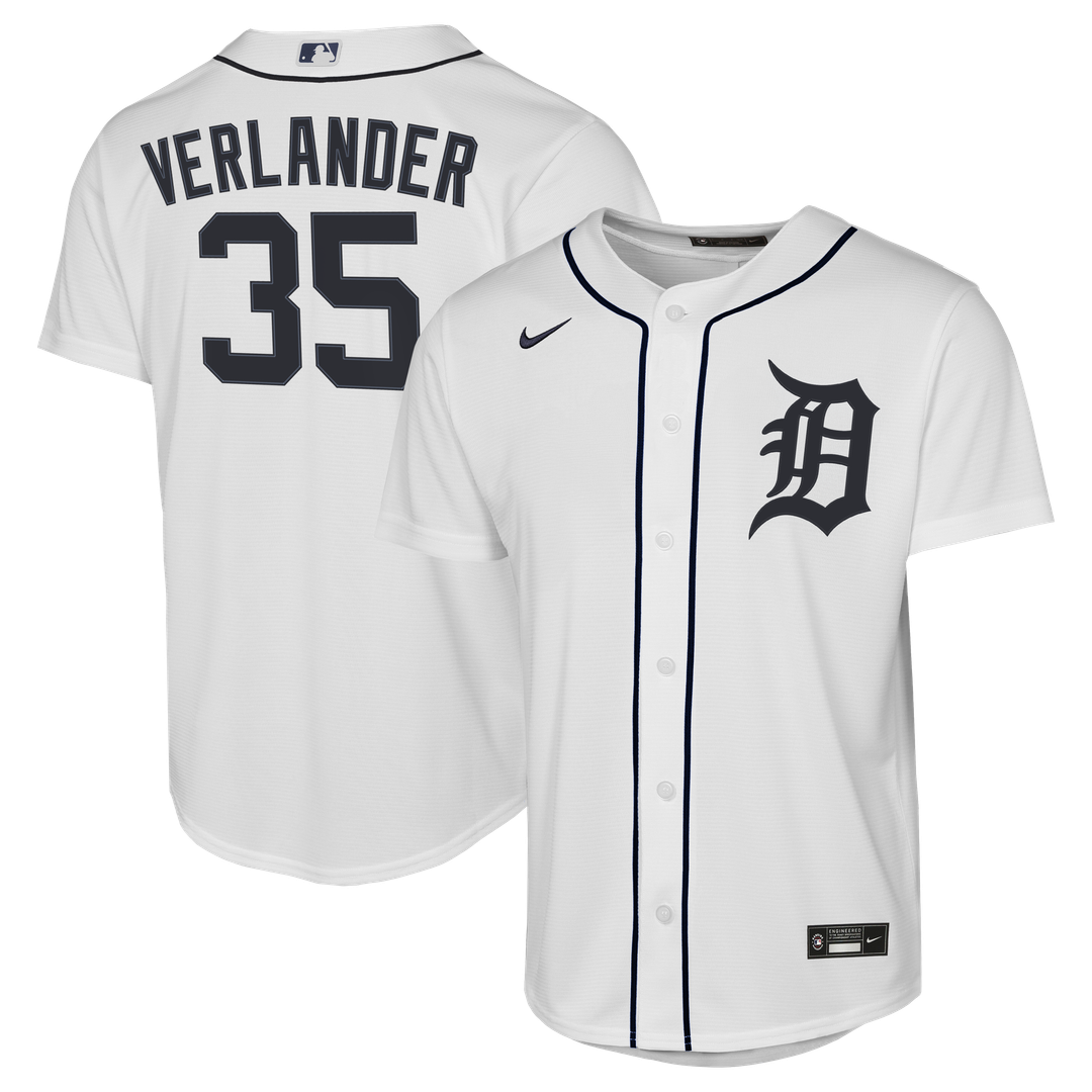 Detroit Tigers Justin Verlander Nike Youth Home Replica Jersey - White