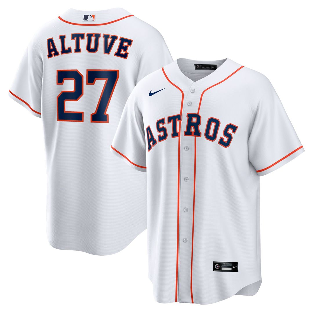 Houston Astros Jose Altuve Nike Home Replica Player Name Jersey - White