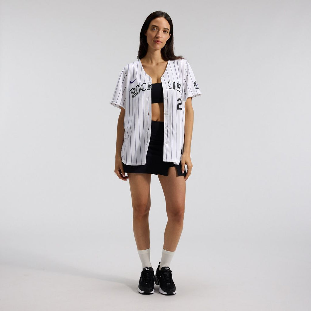 Colorado Rockies Kris Bryant Nike Women's Home Limited Player Jersey - White