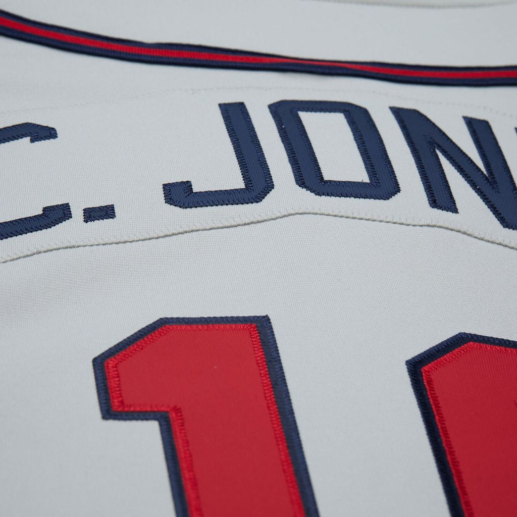 Atlanta Braves Chipper Jones Mitchell & Ness 1995 Throwback Authentic Jersey - Gray