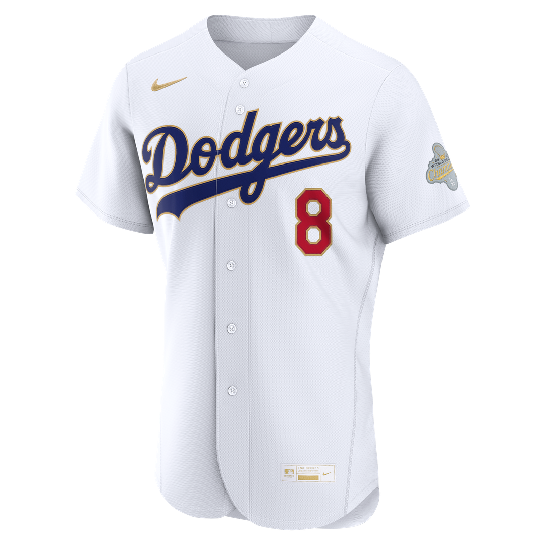 Los Angeles Dodgers Enrique Hernández Nike 2026 Gold Collection Authentic Jersey - White