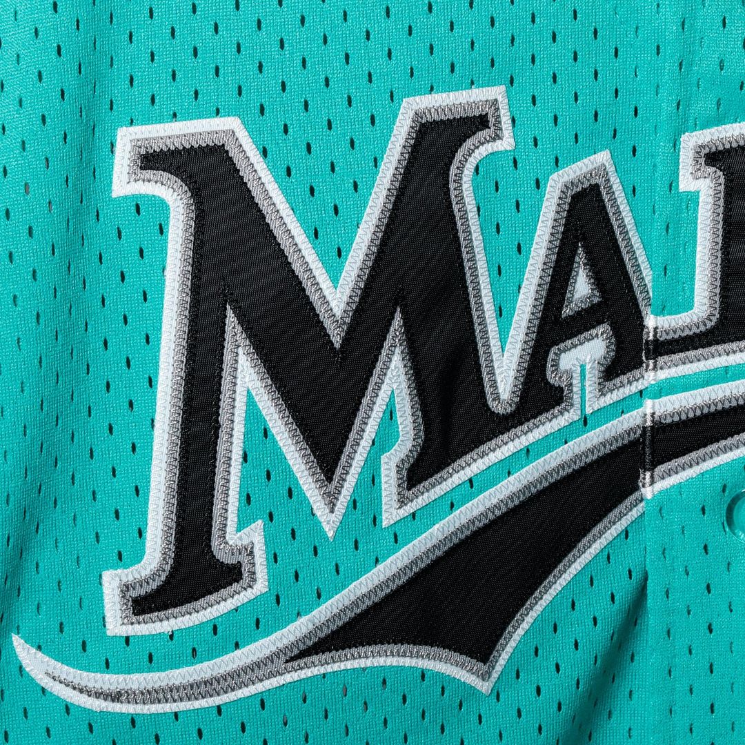 Andre Dawson Florida Marlins Mitchell & Ness Cooperstown Mesh Batting Practice Button - Up Jersey - Teal