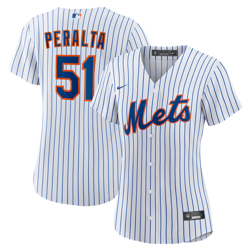 New York Mets Freddy Peralta Nike Women's Home Replica Jersey - White