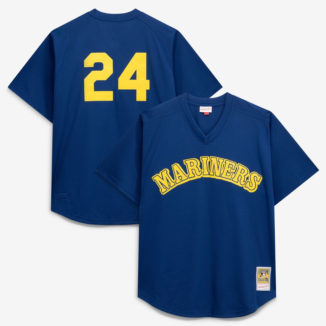 Seattle Mariners Ken Griffey Jr. Mitchell & Ness Big & Tall Cooperstown Mesh Batting Practice Jersey - Royal