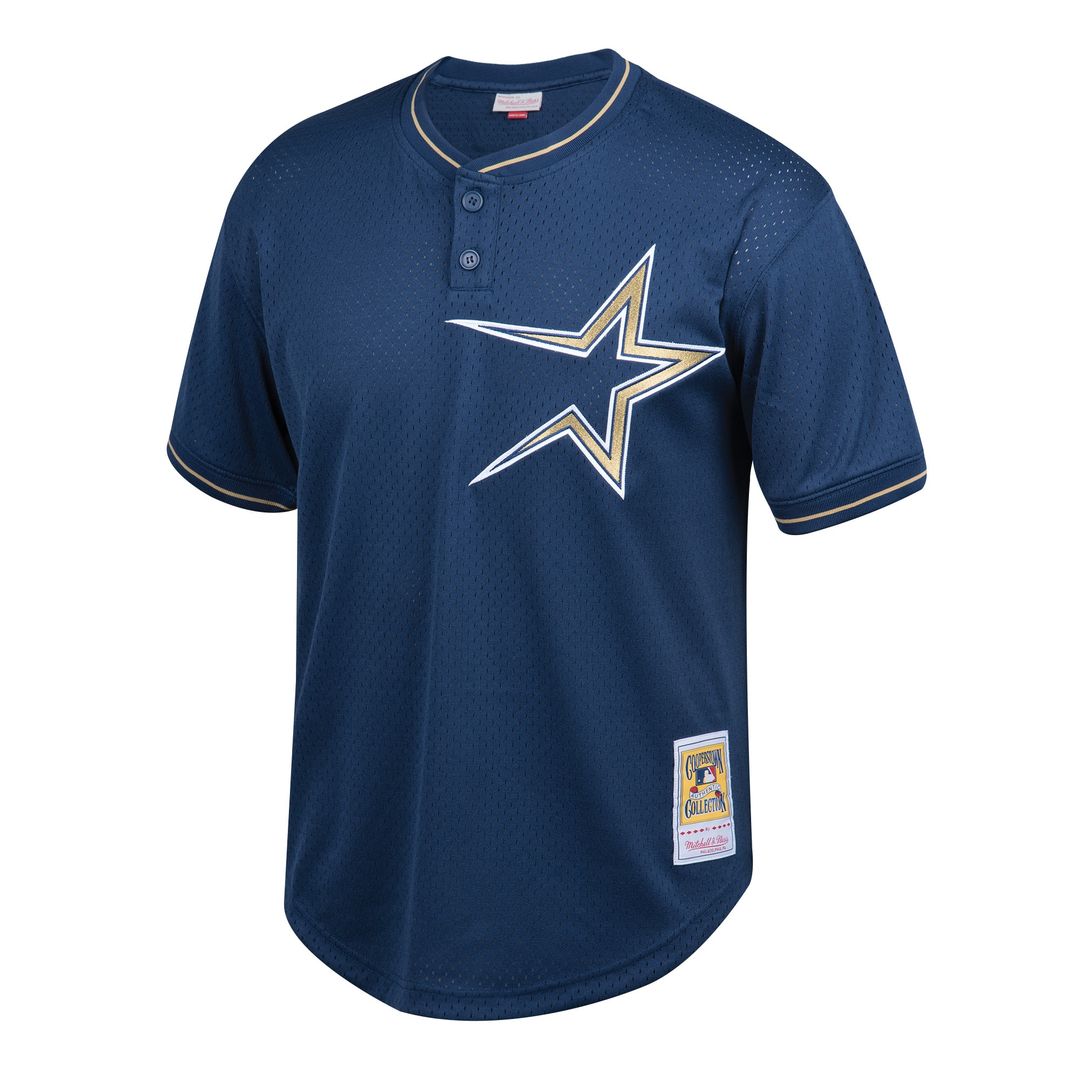 Houston Astros Jeff Bagwell Mitchell & Ness Youth Cooperstown Mesh Batting Practice Jersey - Navy