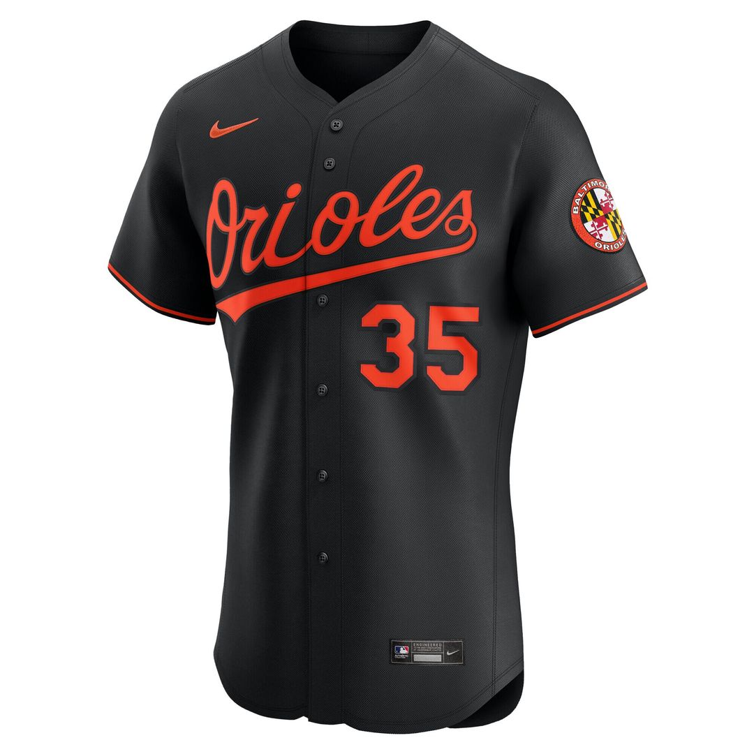 Baltimore Orioles Adley Rutschman Nike Alternate Elite Jersey - Black