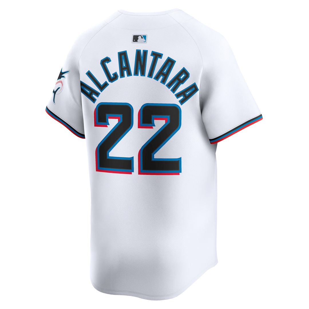 Miami Marlins Sandy Alcantara Nike Home Limited Player Jersey - White