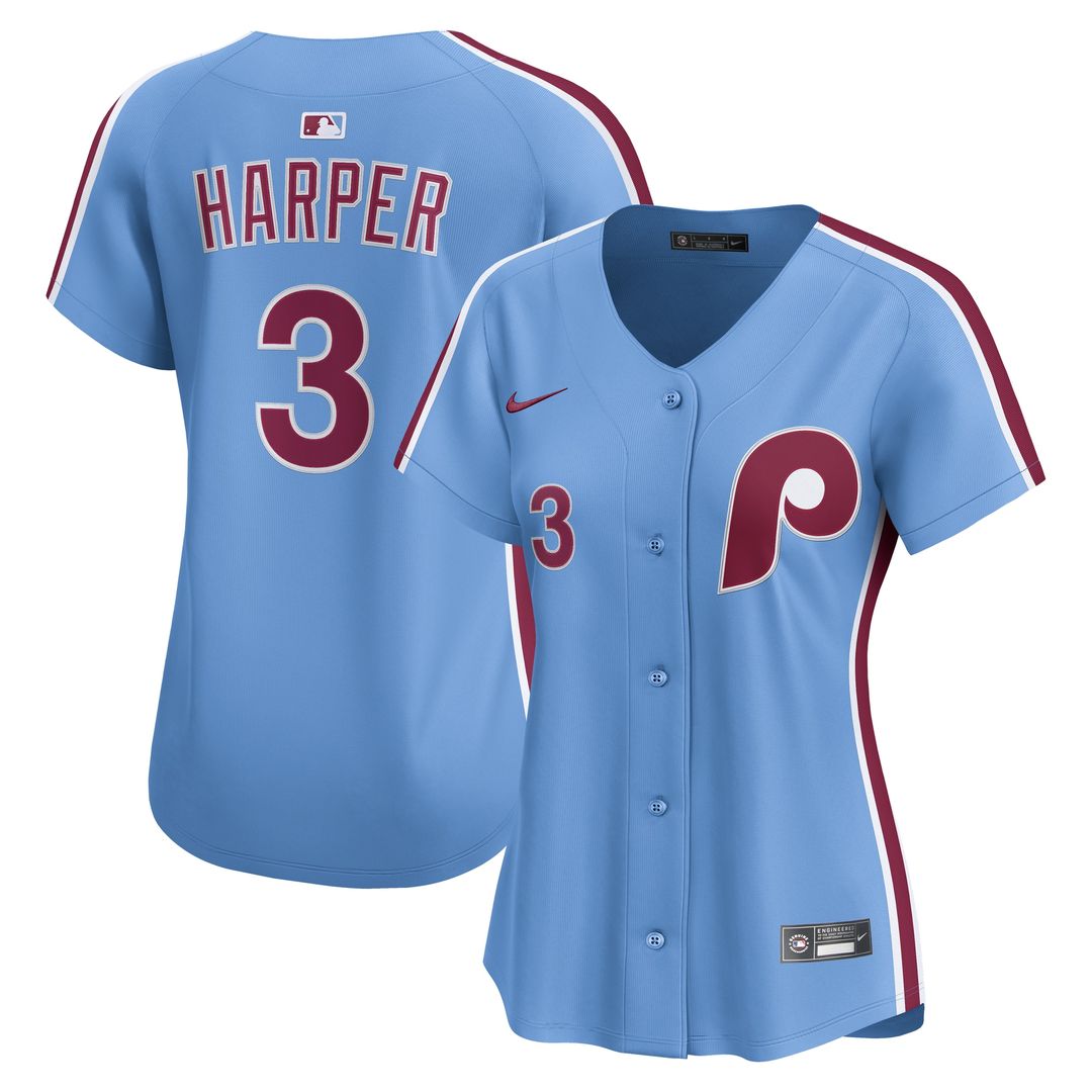 Philadelphia Phillies Bryce Harper Nike Women's Alternate Limited Player Jersey - Light Blue