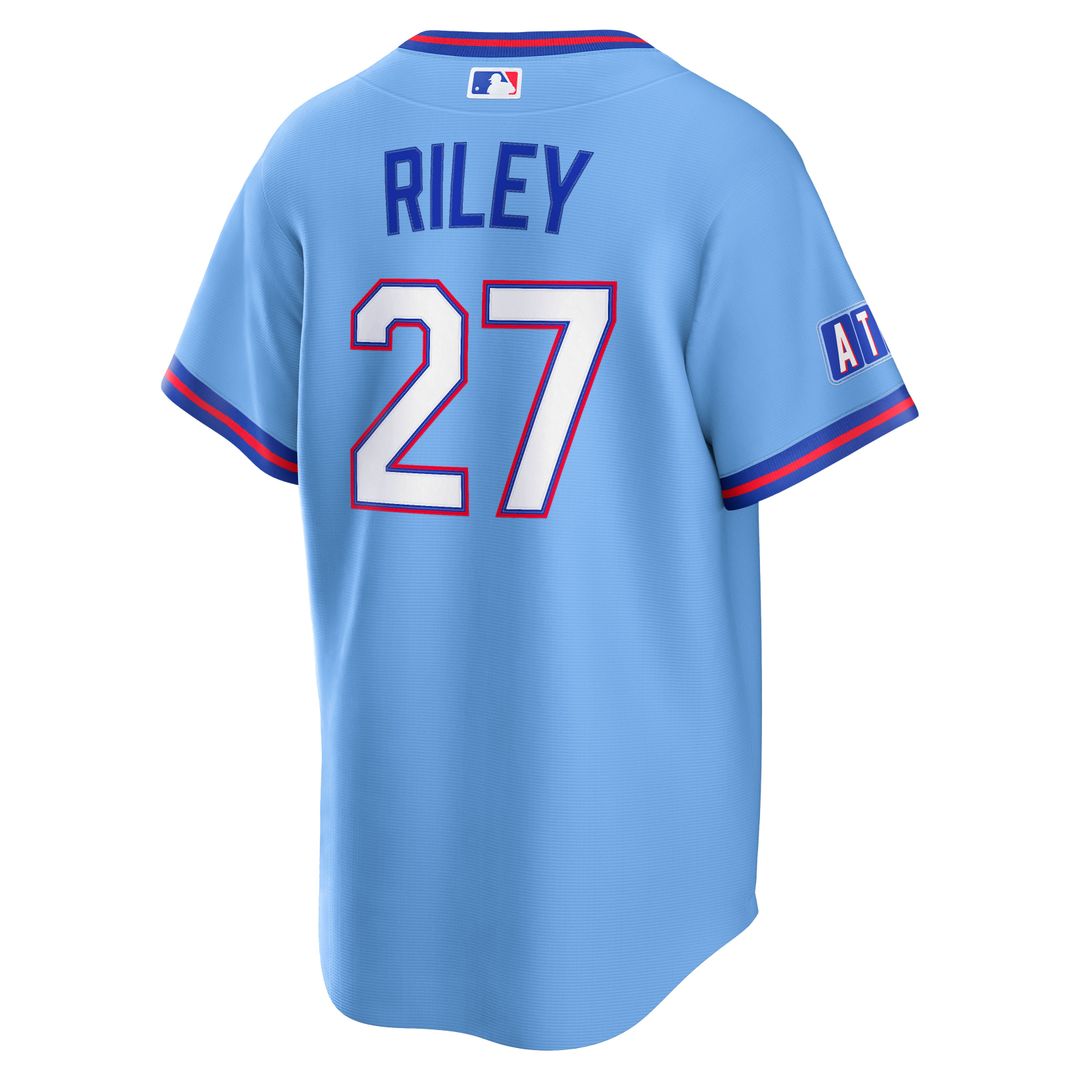 Atlanta Braves Austin Riley Nike 2026 City Connect Stadium Jersey - Powder Blue