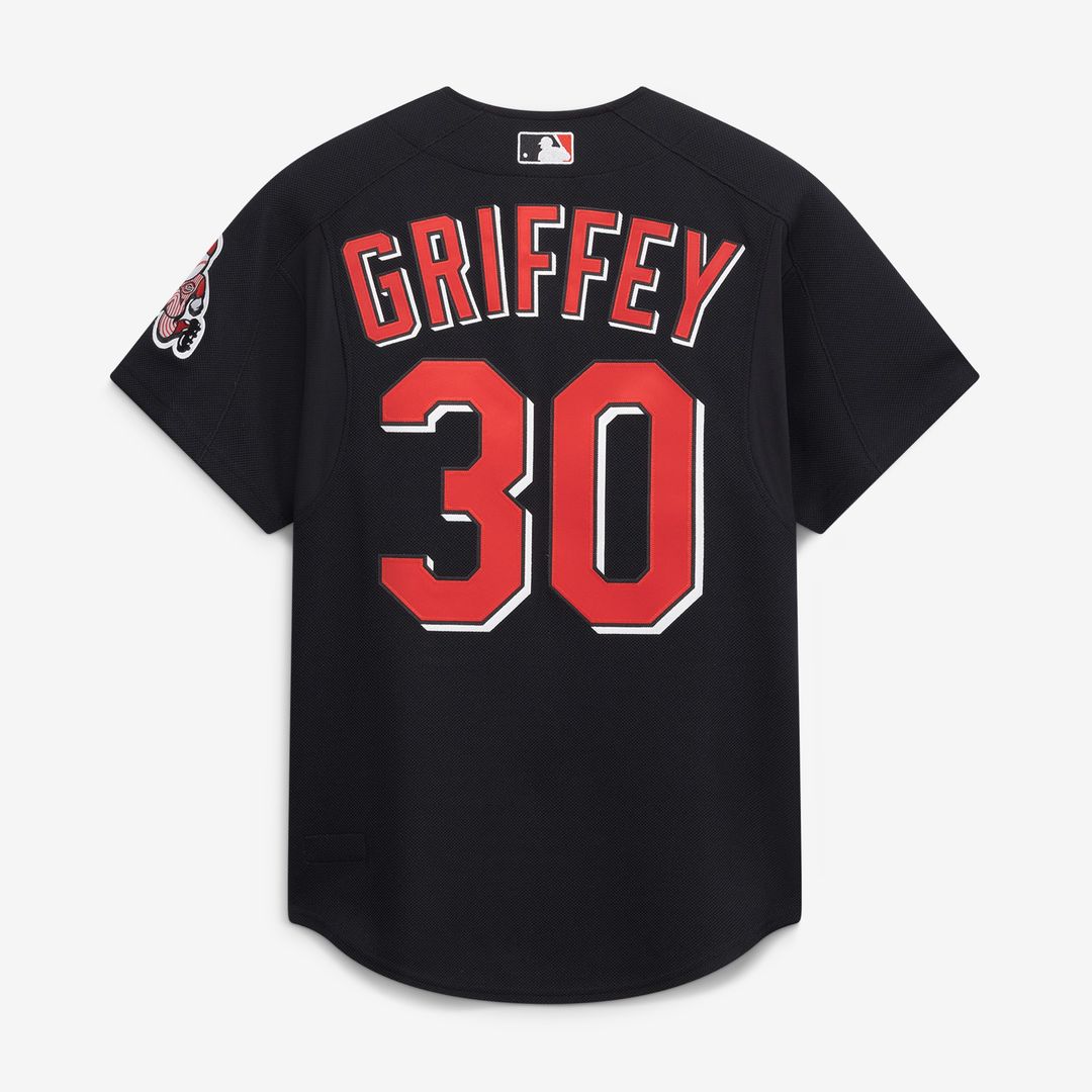 Cincinnati Reds Ken Griffey Jr. Mitchell & Ness Cooperstown Authentic Mesh Batting Practice Jersey - Black
