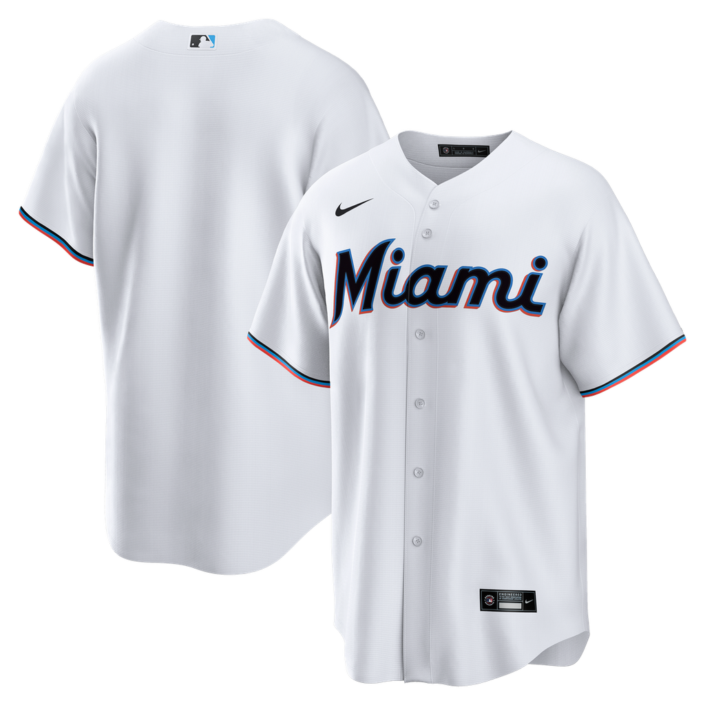 Miami Marlins Nike Home Big & Tall Replica Jersey - White