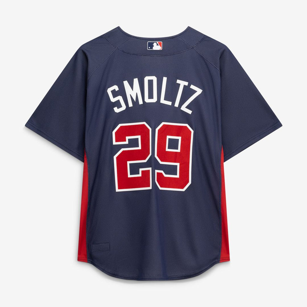 Atlanta Braves John Smoltz Mitchell & Ness Authentic Batting Practice Jersey - Navy