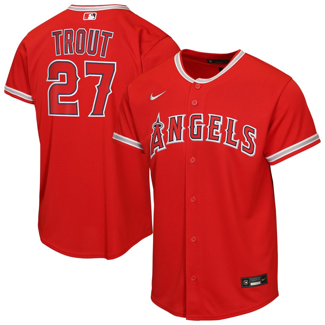 Los Angeles Angels Mike Trout Nike Youth Alternate Replica Jersey - Red