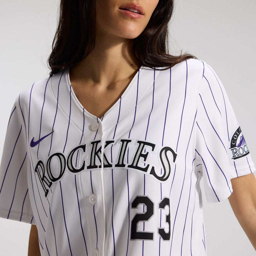 Colorado Rockies Kris Bryant Nike Women's Home Limited Player Jersey - White