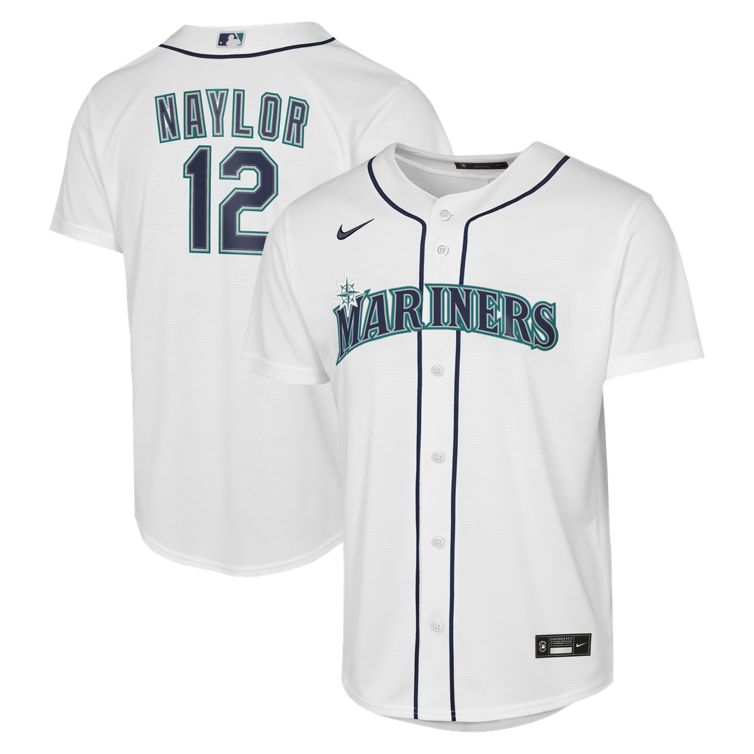Seattle Mariners Josh Naylor Nike Youth Home Baseline Jersey - White