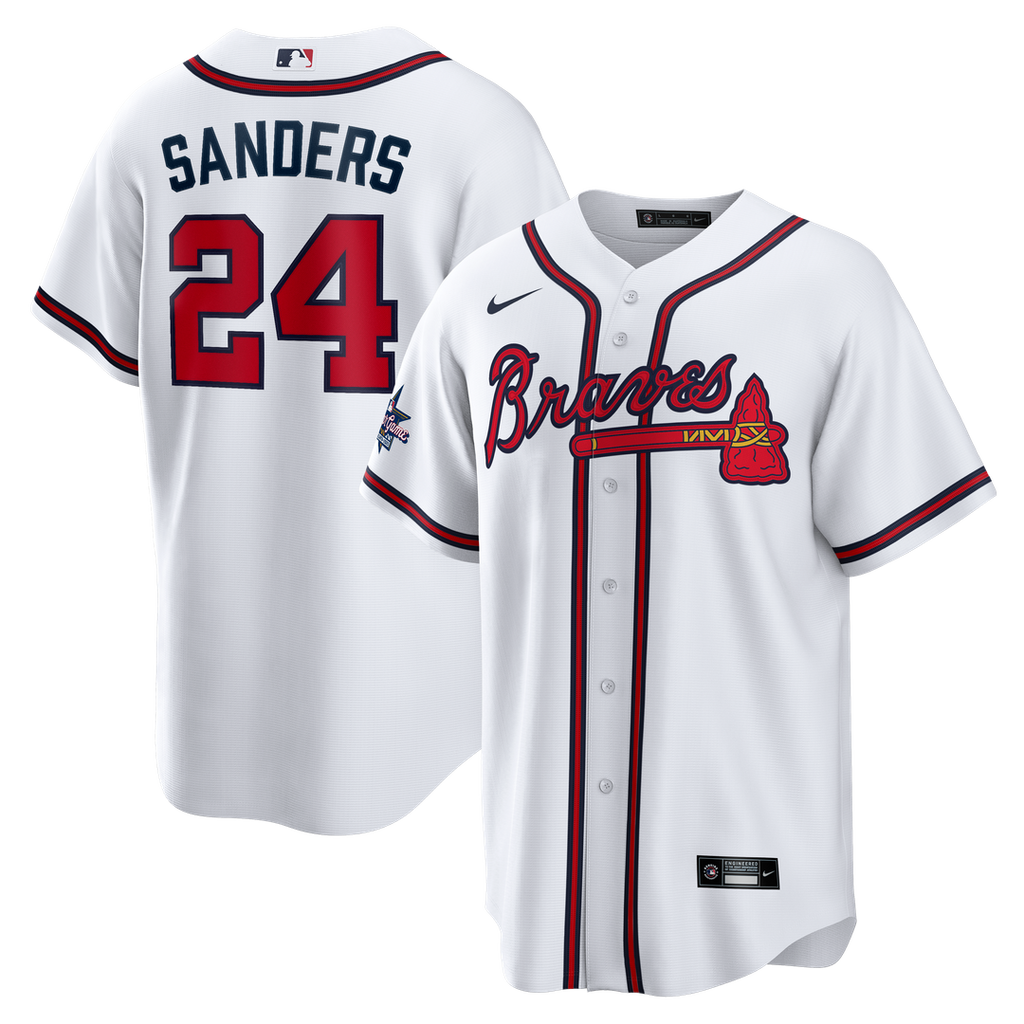 Atlanta Braves Deion Sanders Nike Home Retired Player Replica Jersey - White