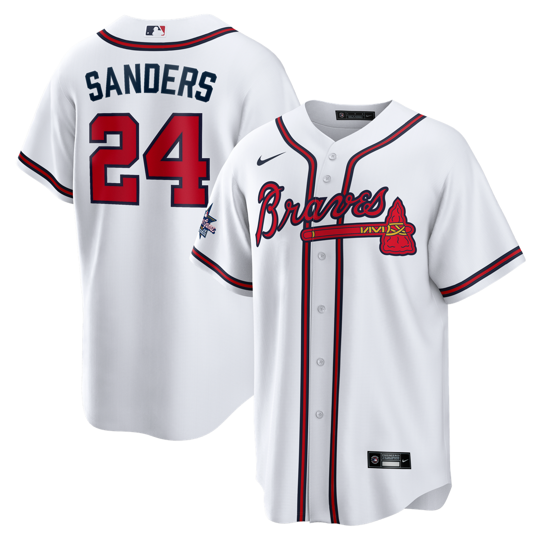 Atlanta Braves Deion Sanders Nike Home Retired Player Replica Jersey - White